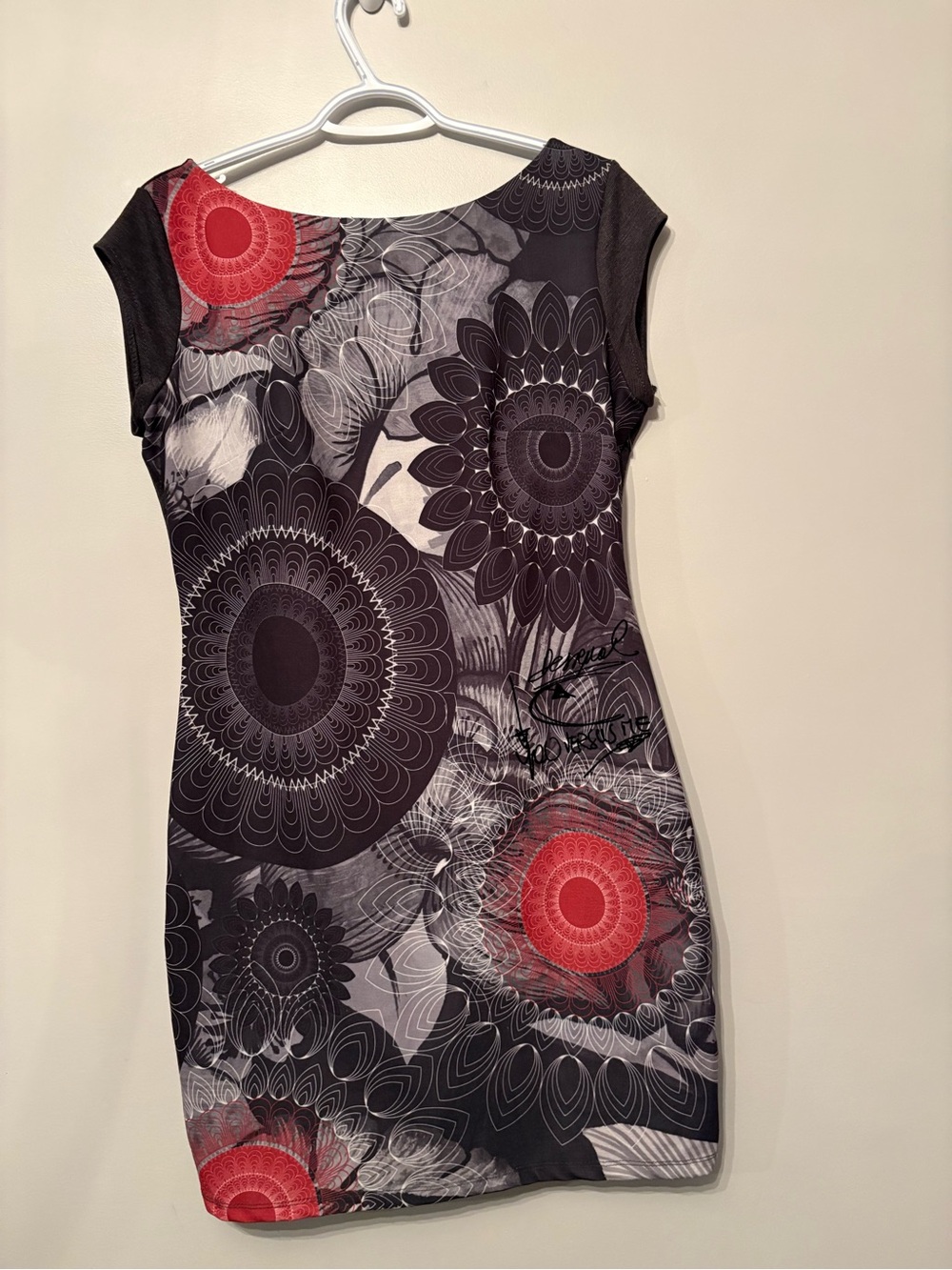 Desigual sheath body con style dress floral mandala graphic design You Versus Me